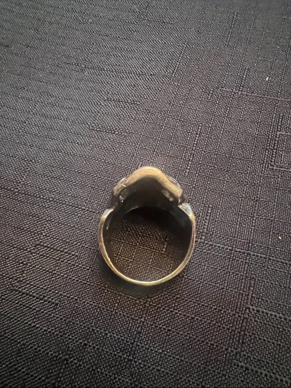Men's Silver Skull Helmet Ring - Unbranded